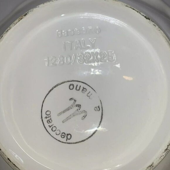 Bassano Decorato Armano Made in Italy Ceramic Fig Leaf Serving Bowl 1280/32x25 - Picture 4 of 10